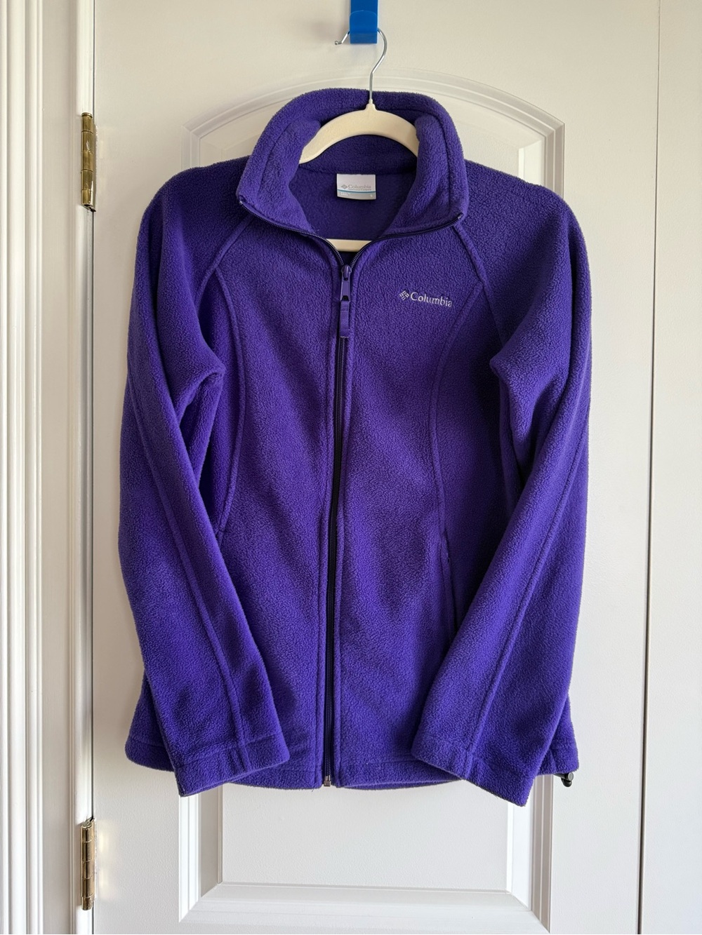 Cozy Columbia Women's Purple Full-Zip Fleece Jacket, Small, EUC!